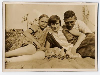 1920s-teenagers with flock of rabbits